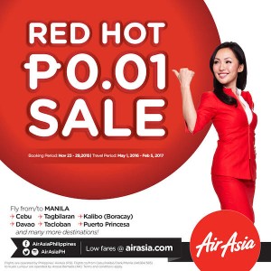 AirAsia One-Centavo Red Hot Seat Sale